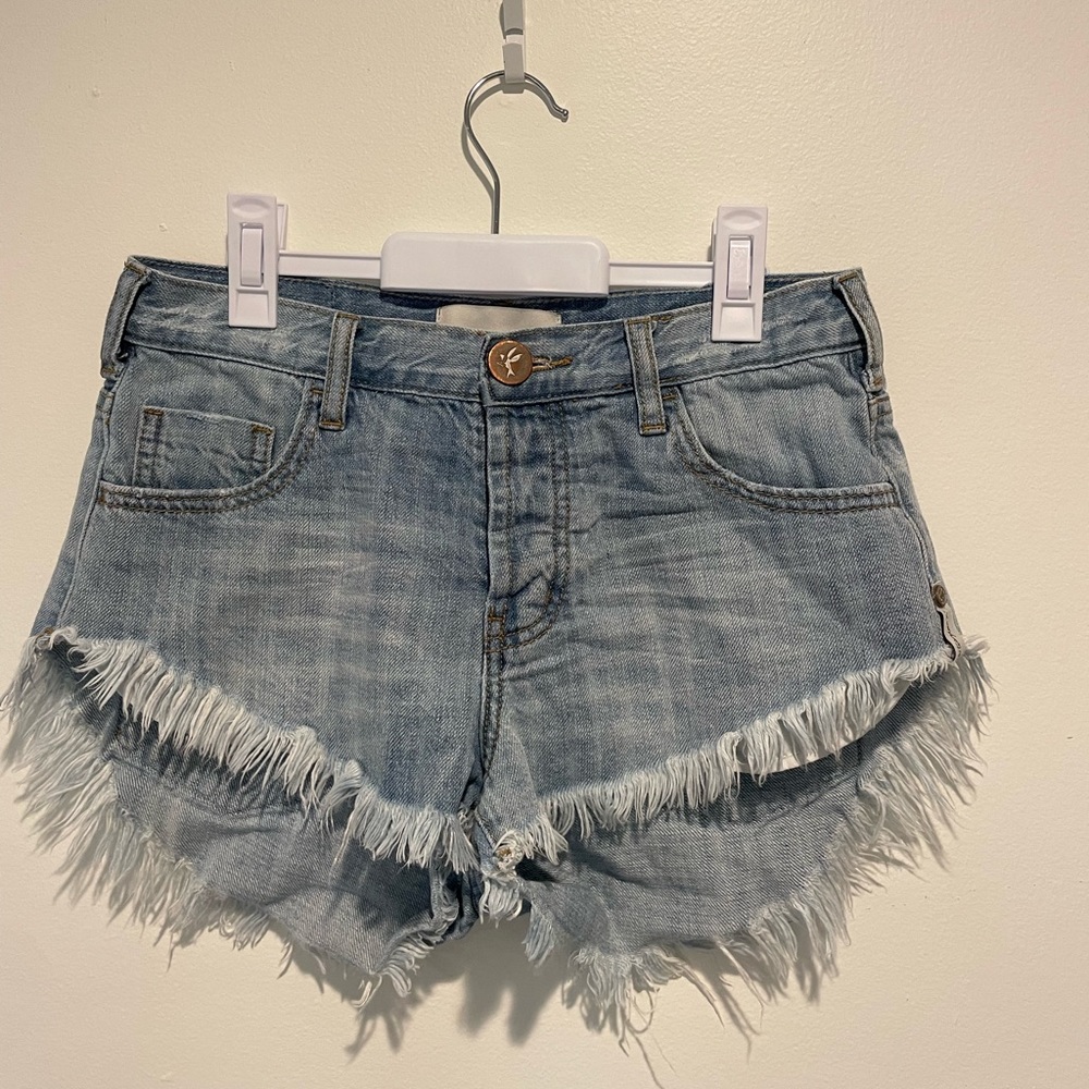 denim one teaspoon brandos shorts